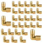 30 Pcs 3/8" Flare x 3/8" MNPT 90° Elbow