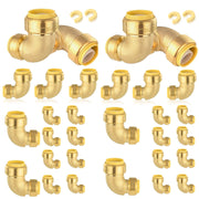 30 Pcs 3/4" x 1/2" Push Fit Elbow