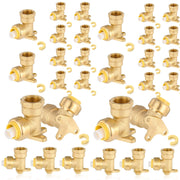 30 Pcs 3/4" x 1/2" F Push Fit Drop Ear Elbow