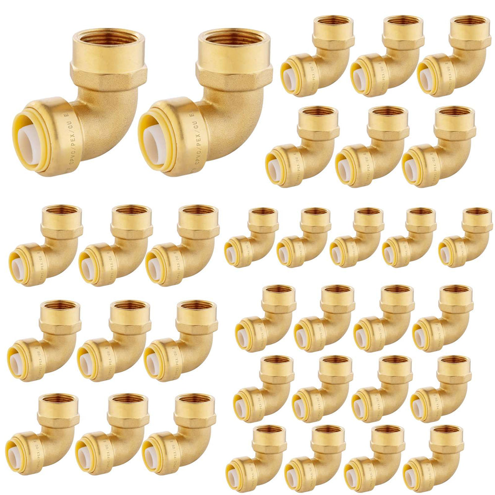 30 Pcs 3/4" x 3/4" F Push Fit Femele Elbow