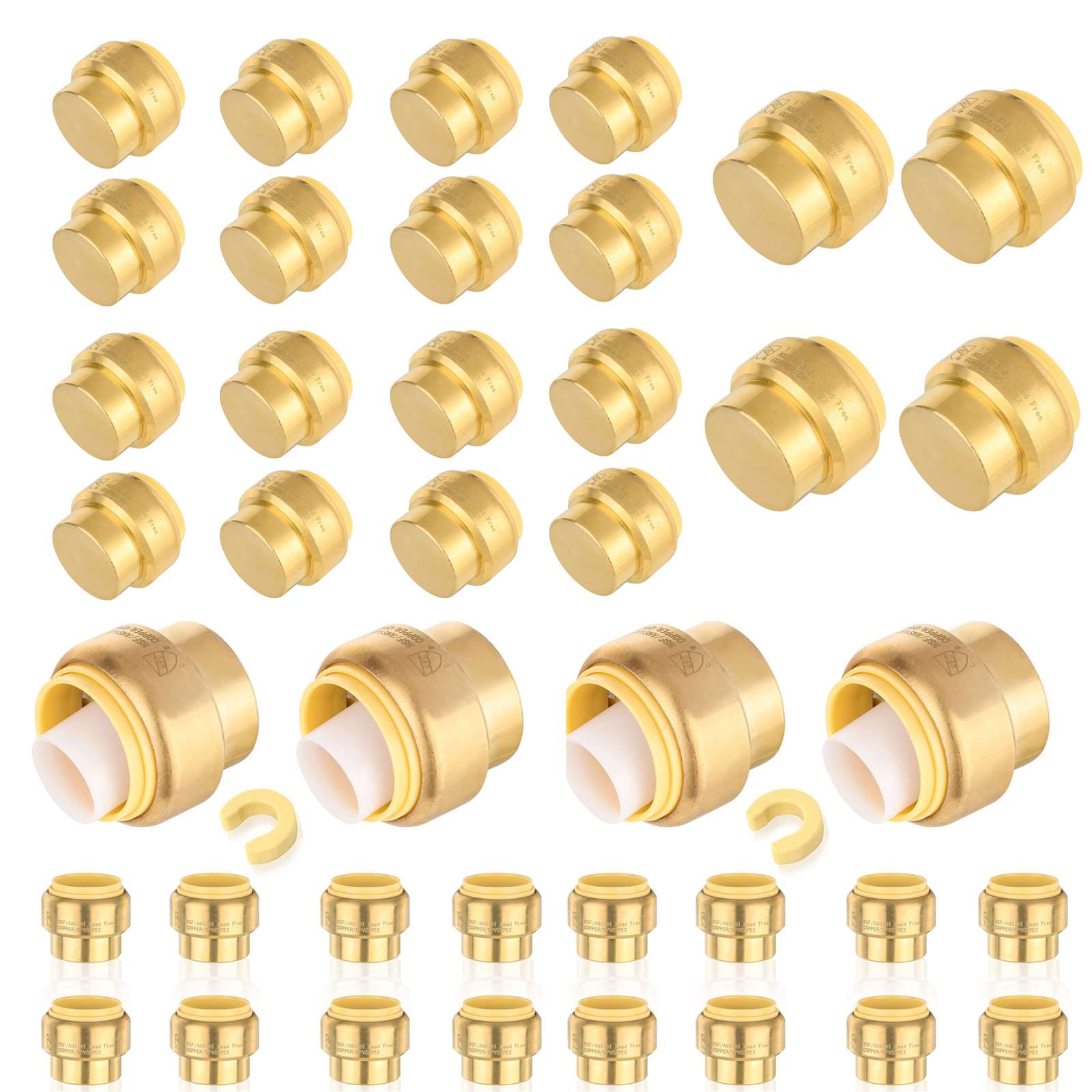 30 Pcs 1" Push Fit Plug (End Stop)