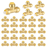 30 Pcs 3/4" x 3/4" x 1/2" Push Fit Tee