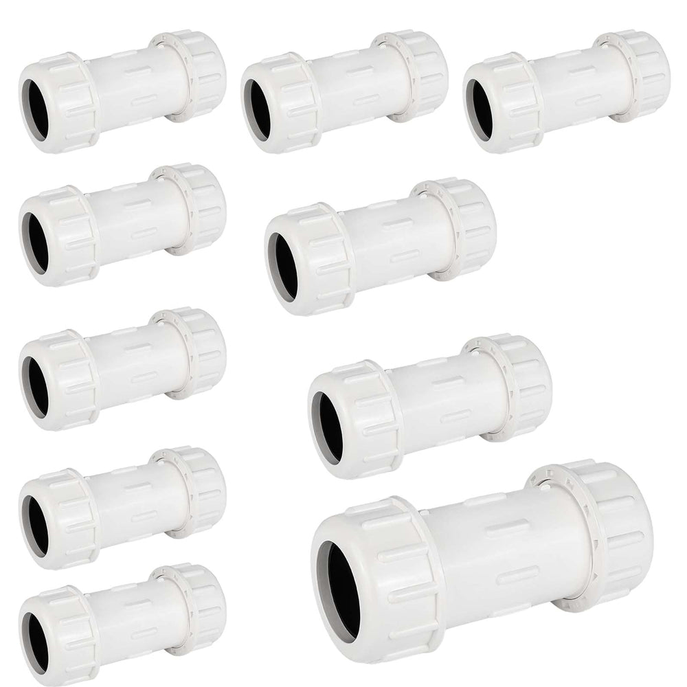 10 Pcs 1-1/4" PVC Compression Coupling