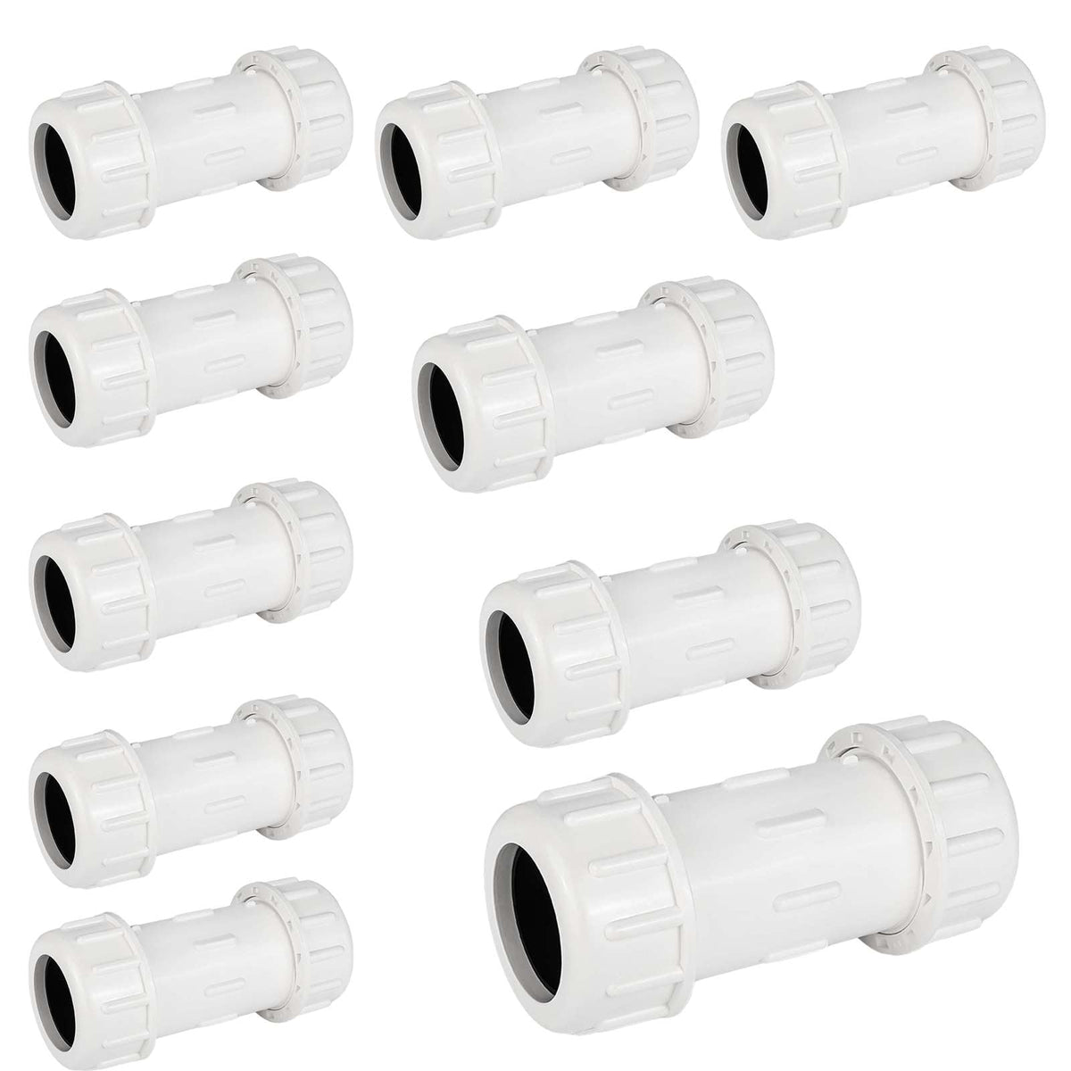 10 Pcs 1-1/4" PVC Compression Coupling