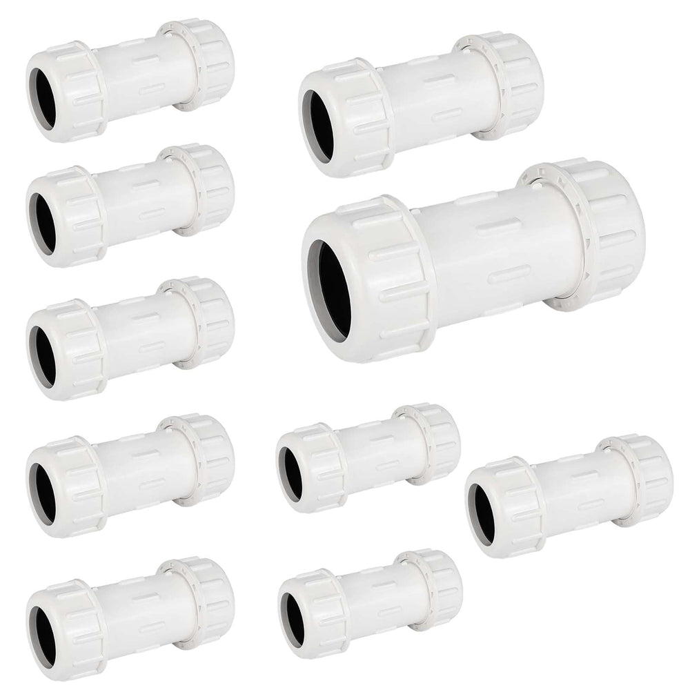 10 Pcs 2-1/2" PVC Compression Coupling