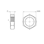FS0306-06 | 06 FS Bulkhead Lock Nut, Carbon Steel