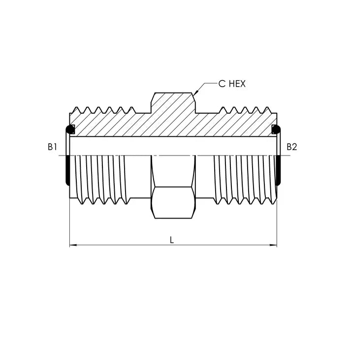 FS2403-08-06 | 08 MFS - 06 MFS Straight, Carbon Steel