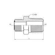 FS2404-08-08 | 08 MFS - 08 MP Straight, Carbon Steel