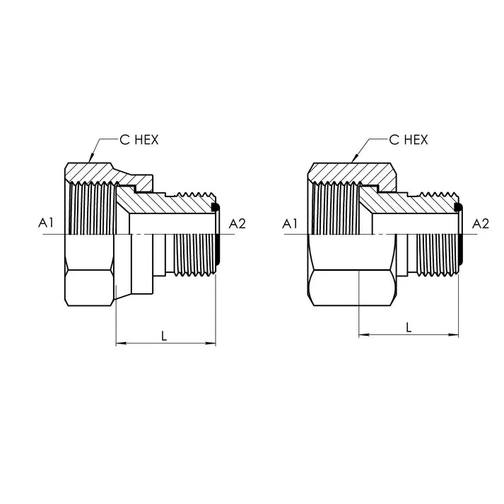 FS2406-16-08 | 16 FFS - 08 MFS Tube End Reducer, Carbon Steel