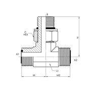 FS6803-04-04-04-NWO-FG | 04 MFS - 04 MFS - 04 MAORB Branch Tee Forged, Carbon Steel