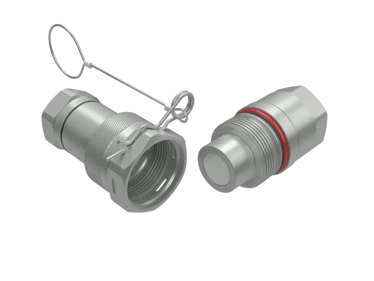 FSI-LS-20-20C-SAE | FSI-series coupling with wire locking sleeve and pin, 1-1/4" coupling body x 1-1/4" female UNF SAE