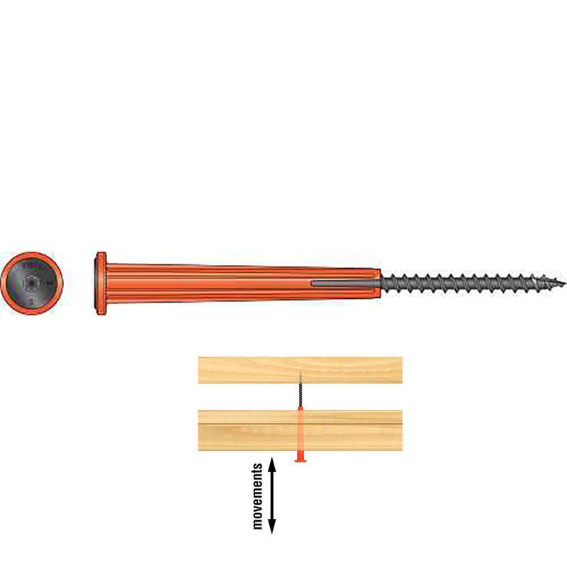 0.14 x 5 Washer Head Strong-Drive® SDPW Deflector Screw E-coat® Electrocoating Type-17 Point (T25 6-Lobe) Orange - Box (50)