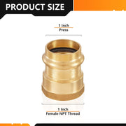 30 Pcs 1" Press x 1" Female Brass Adapter (Lead Free)
