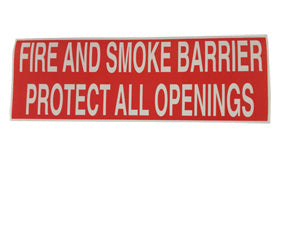 Fire And Smoke Barrier Warning Label [50]