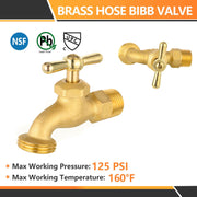 1/2" MIP X 3/4" NH Hose Bibb