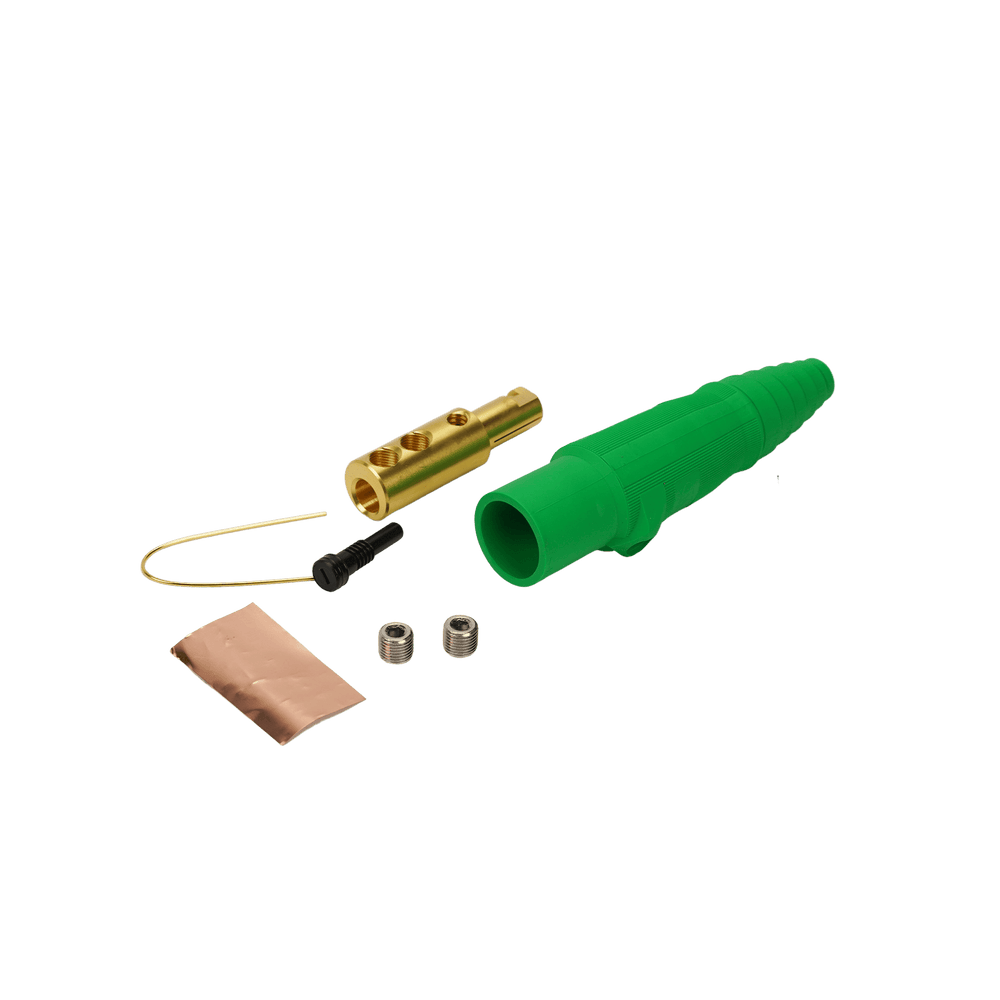 Hubble Single Pole Male Plug Taper Style Green (300 Amps, 600V) HBL300MGN