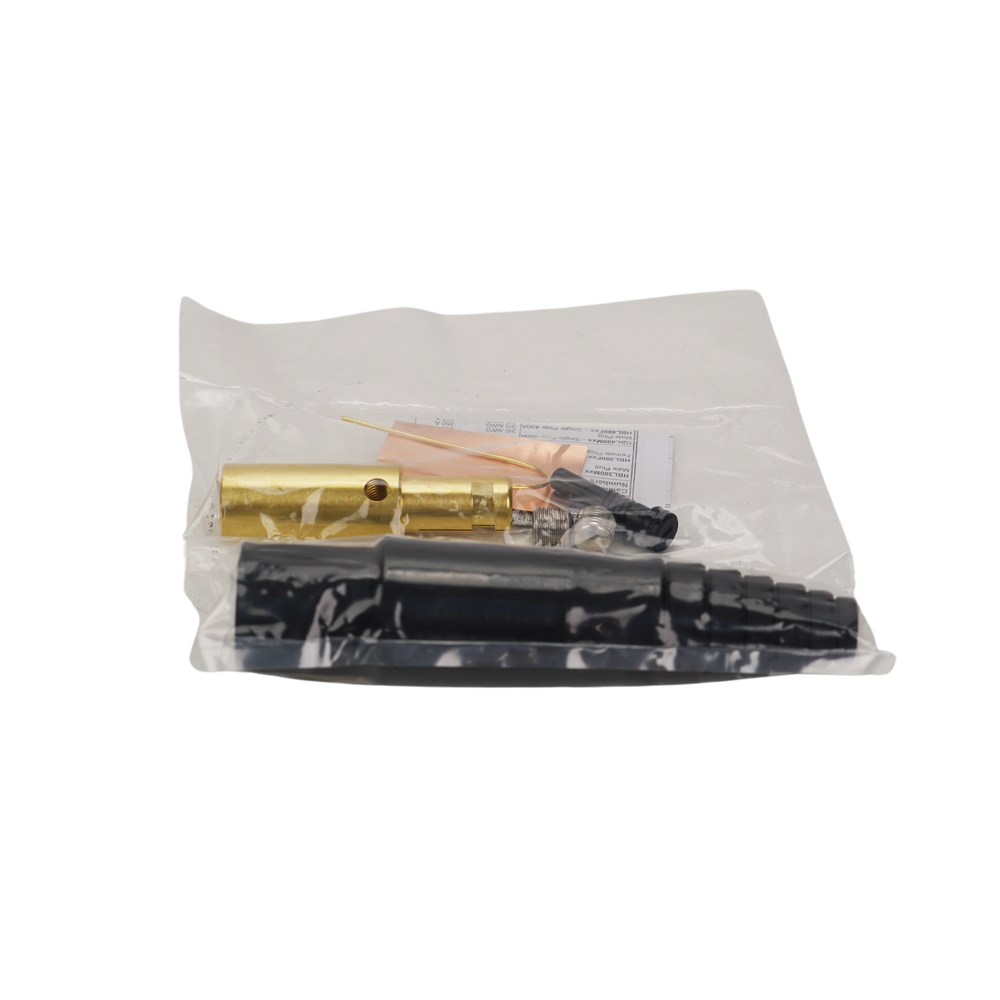 Hubble Single Pole Male Plug Black (400 Amps, 600V) HBL400MBK