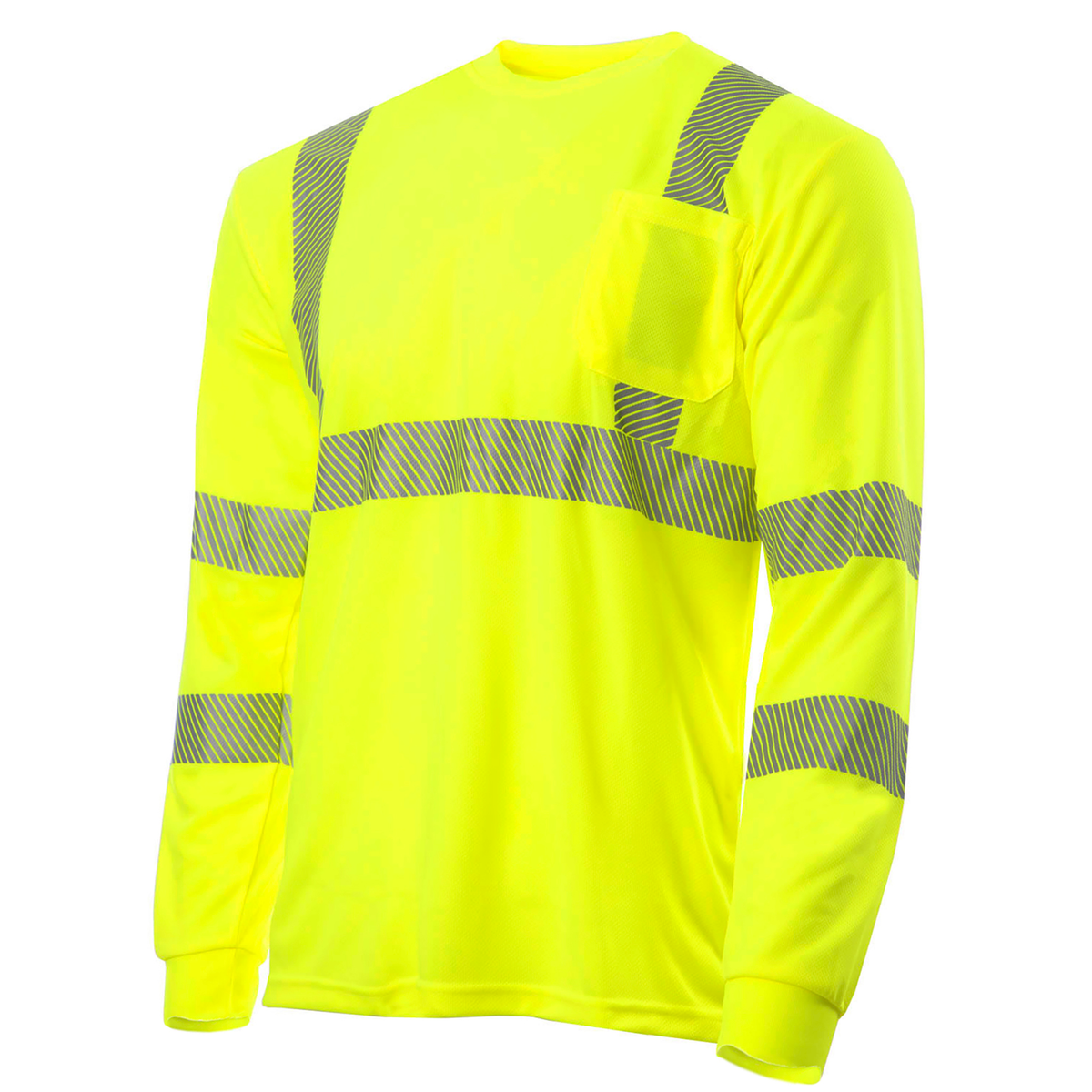 Hi-Vis Heat Transfer Reflective Safety Long Sleeve Shirt