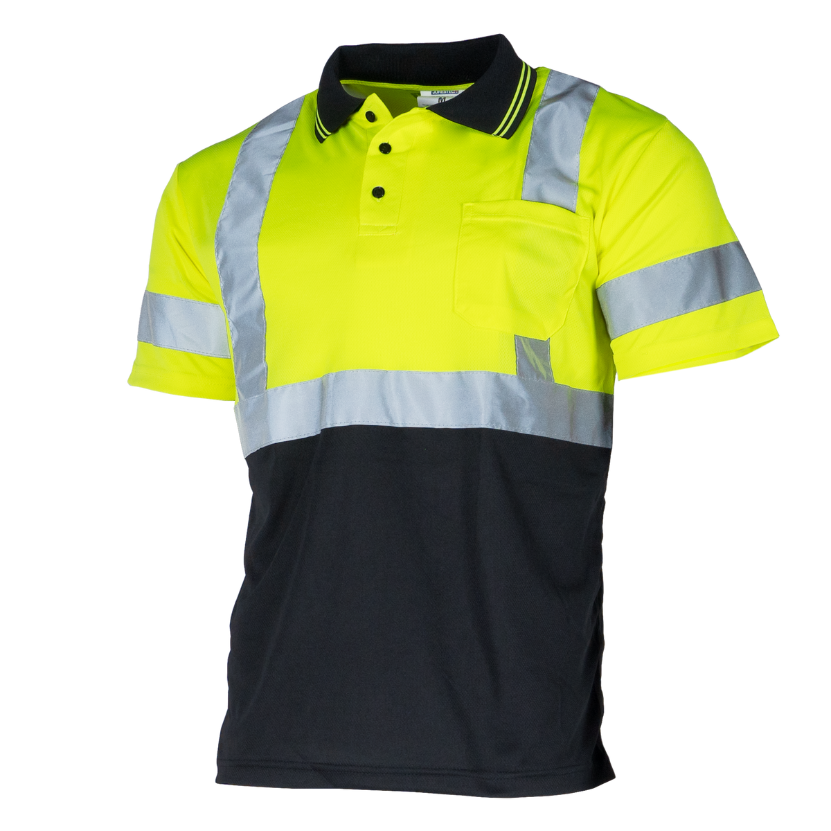 Hi-Vis Reflective Dirt-Concealing Class 3 Safety Polo Shirt