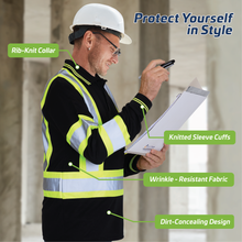 High Vis Reflective Safety Long Sleeve Polo Shirt