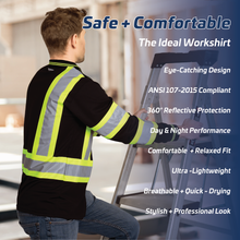 High Vis Reflective Safety Long Sleeve Polo Shirt