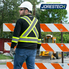 High Vis Orange Shirt | Two-Tone Reflective Long Sleeve in Orange, Lime, Black