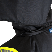 Hi-Vis Safety Jacket with Heat-Transfer Reflective Tapes and Removable Hood