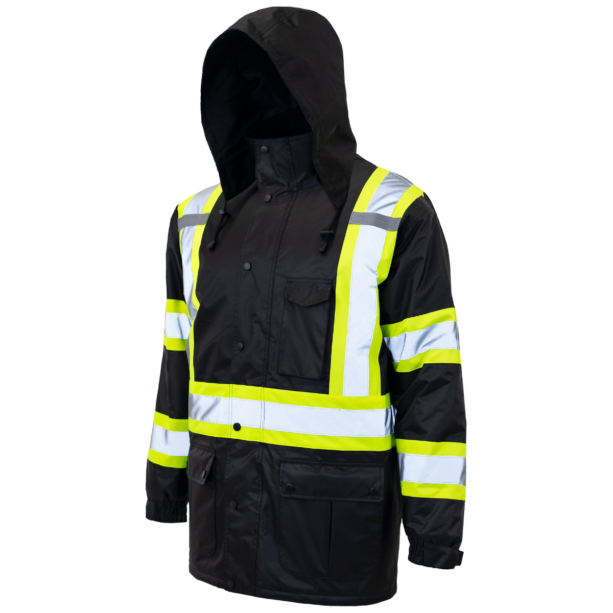 Hi-Vis Two-Tone Safety Jacket with Reflective Stripes