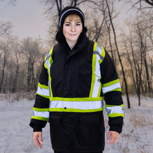 Hi-Vis Two-Tone Safety Jacket with Reflective Stripes