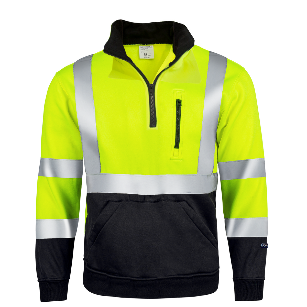 Hi-Vis Safety Sweater with Reflective Stripes