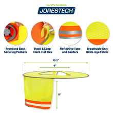 Hi-Vis Two-Tone Hard Hat Sun Shield