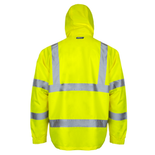 Hi-Vis Yellow Rain Jacket with 2" Reflective Strips
