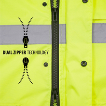 Hi-Vis Yellow Rain Jacket with 2" Reflective Strips