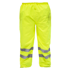 Hi-Vis Yellow Rain Pants with Reflective Strips