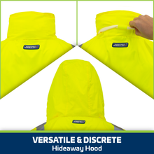 Hi-Vis Yellow Raincoat with 2" Reflective Strips