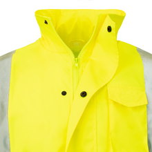 Hi-Vis Yellow Raincoat with 2" Reflective Strips