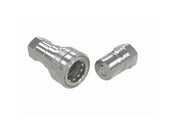 HNV-SS316-06-06N-NPT-V | 3/8" 316SS ISO-B nipple body with viton seals x 3/8" female NPT threads,