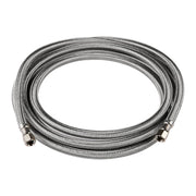 10 Pcs 5ft Ice Maker Hose, with 1/4" Comp by 1/4" Comp Connection, Stainless Steel Braided Hose