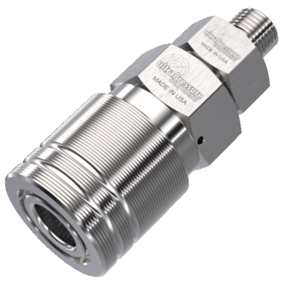 HPC600-0-4NF | Coupler with Check x 1/4" NPT Female, Stainless Steel - 15K psi