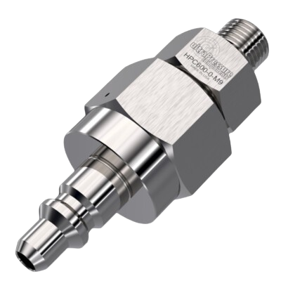 HPC600-2-M16 | Nipple w/ Check x 1" Type M Male, Stainless Steel - 30K psi