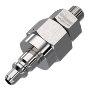 HPC600-2-M16 | Nipple w/ Check x 1" Type M Male, Stainless Steel - 30K psi