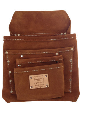 Heritage Leather Split Leather "SIDEKICK-4" Nail Bag