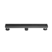 Linear Shower Drain 36" Comes with Matte Black Polished 2 in 1 Panels, Tile Insert Shower Drain, Equipped with Adjustableft,Hair Filters