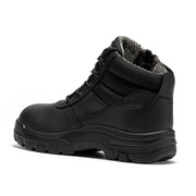 ROCKROOSTER Avalon Black 6 Inch Zip-sided Composite toe Leather Work Boots CP213BK