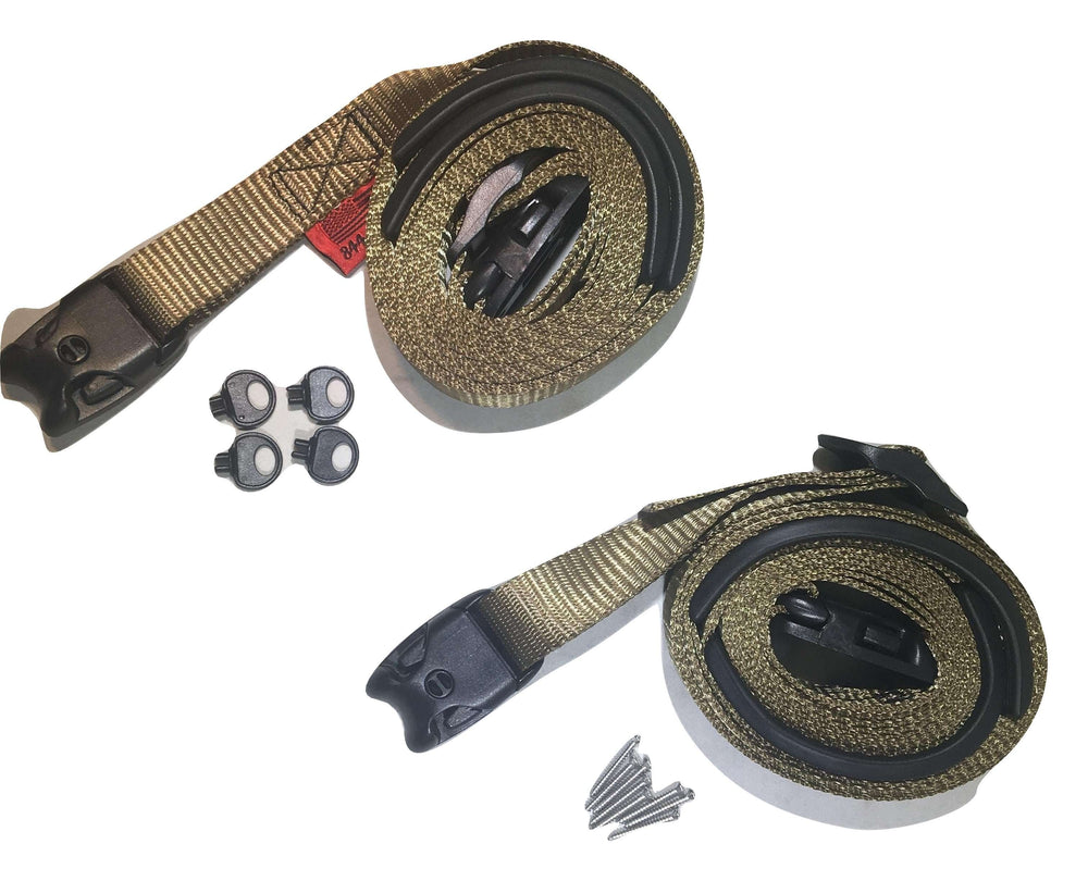 Olive Drab ACW Buckle 2 pc Wind Strap Kit Hot Tub Secure Spa Hurricane Tie Down  | SIZE OPTIONS