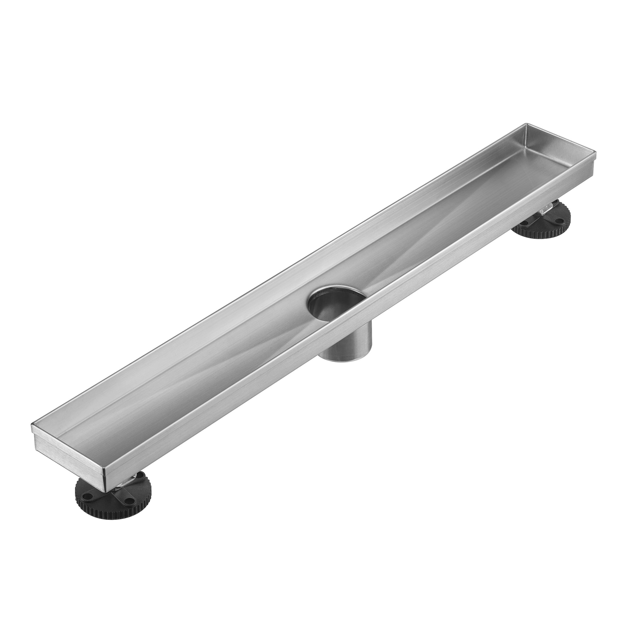 Linear Shower Drain 32" with Removable Grate,Brushed Polished 304 Stainless Steel Shower Drain,Floor Shower Drain with Hair Strainer, Adjustable Levelingft