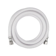 10 Pcs 12ft Fridge Ice Maker Water Connector Line, Polyester Reinforced PVC, 1/4" Comp By 1/4" Comp Connection, White