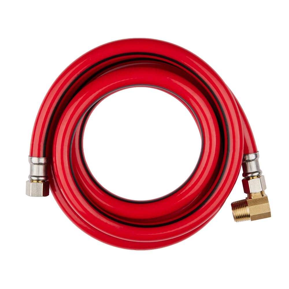 10 Pcs 6ft Universal Dishwasher Hose, with Brass Elbow, Red PVC