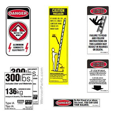 300 lb. Multiladder Safety Labels
