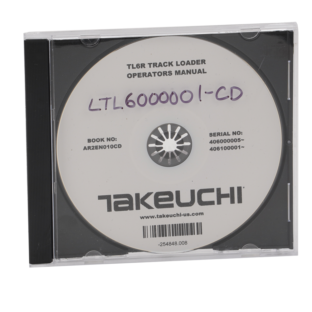 Takeuchi Operators Manual Tl6R Ar2En010 Sn 406000005-CD LTL6000001-CD